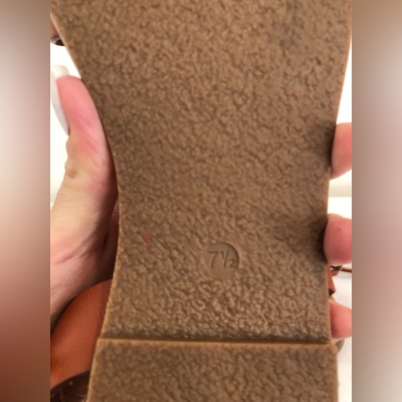 Madewell Boardwalk Ankle Tie Sandals Brown Leather Ankle Tie Strappy Size 7.5 - Picture 6 of 7